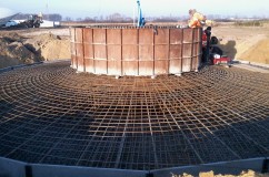 Fundament pod WindWorld 750 Wola Miedniewska grudzień 2011